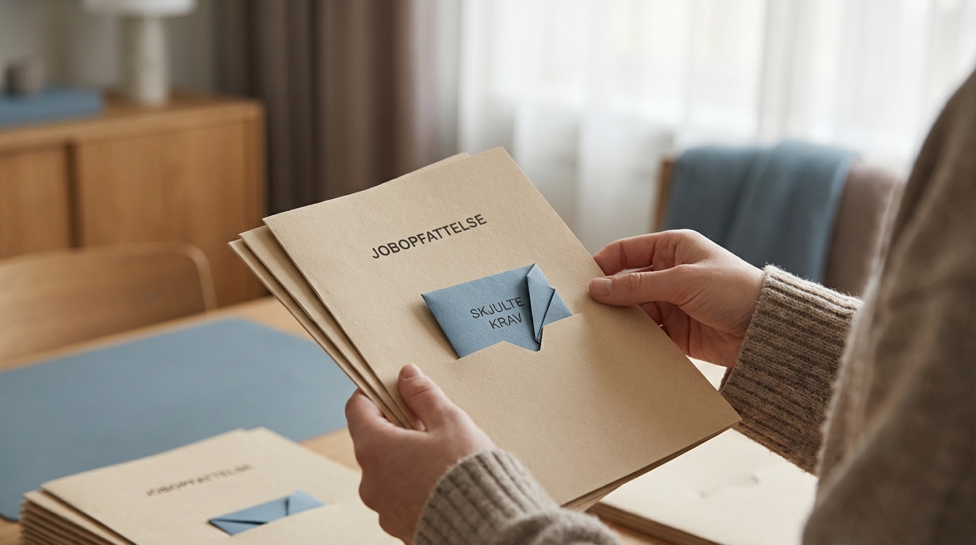Hænder finder skjulte krav, som ofte overses, når man læser jobopslaget forkert.