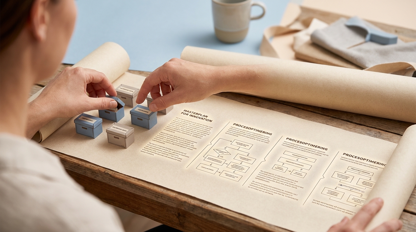 Hænder arbejder på fysisk dokument, der fyldes automatisk, viser Gemini