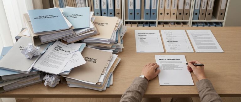 Tæm de tunge rapporter: 7 trin til dokumentanalyse med NotebookLM