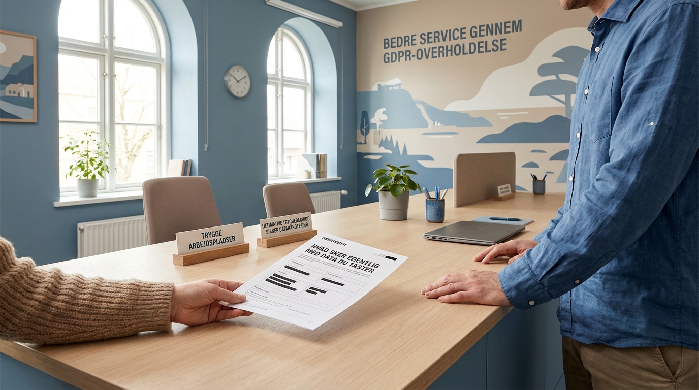 AI og GDPR: Den ultimative tryghedsguide for danske arbejdspladser Tryghed i borgerservice, hvor data håndteres sikkert. AI og GDPR: Den ultimative tryghedsguide.