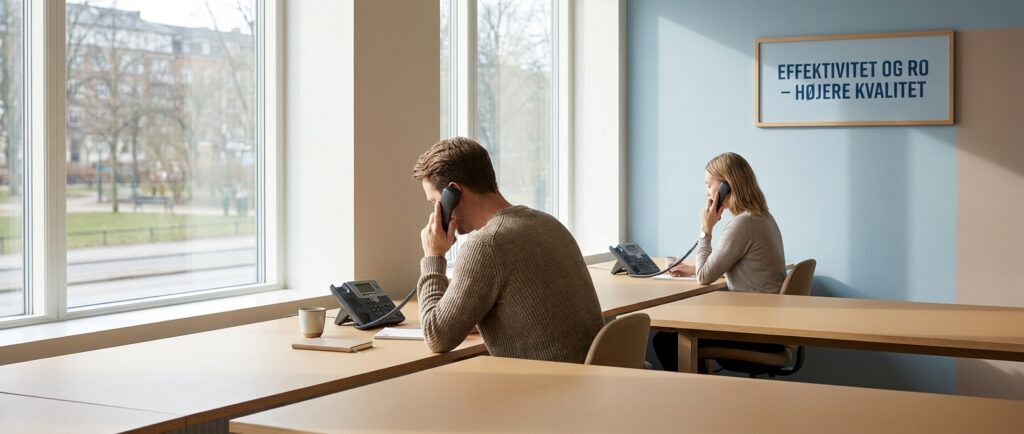 Medarbejdere yder fokuseret kundeservice i et roligt, automatiseret miljø. Automatisér Din Kundeservice: Sådan Løfter Chatbots Oplevelsen (og Din Bundlinje).