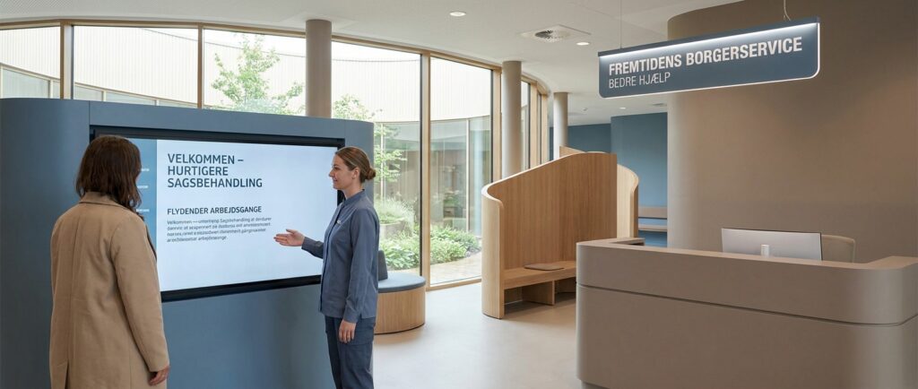 Fremtidens Borgerservice: Strømlinet reception uden flaskehalse for hurtigere sagsbehandling.
