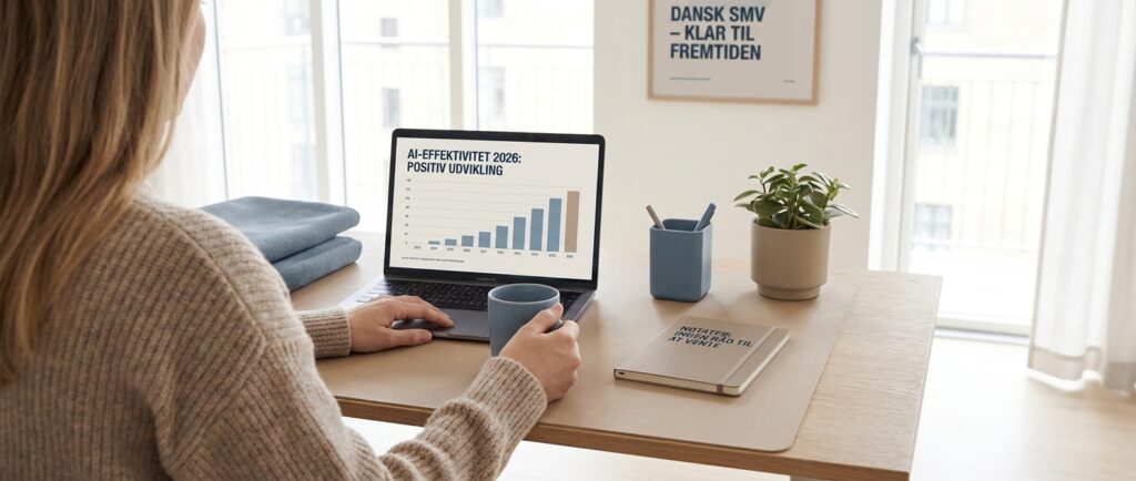 AI i danske SMV'er anno 2026: Tallene der viser, hvorfor du ikke har råd til at vente Rolig arbejdsplads i dansk SMV anno 2026, viser AI's fordele og hvorfor man ikke har råd til at vente.