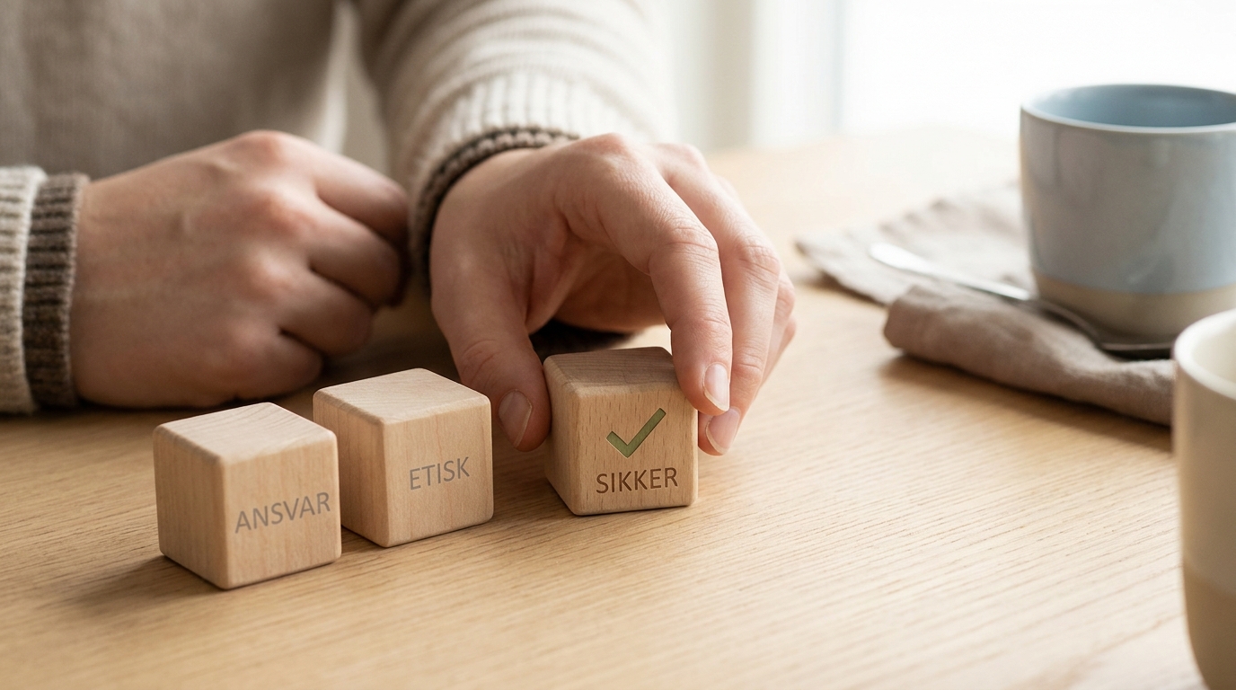 Tør du stole på AI med dine data? GDPR-guiden til trygge SMV'er Hænder vælger den lovlige vej for AI og kundedata, en del af GDPR-guiden til trygge SMV'er.