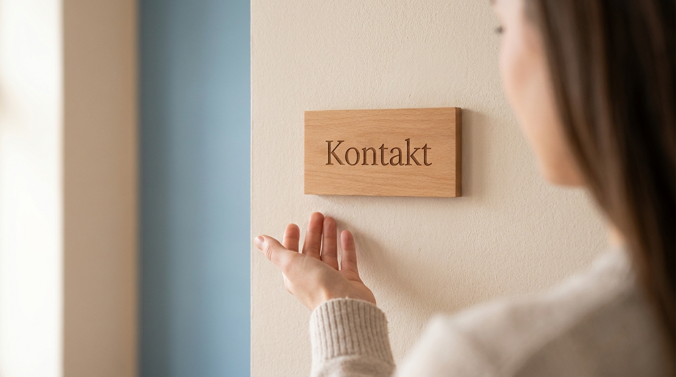 AI-erklæring til hjemmesiden: sådan fortæller I kunder og borgere, hvordan I bruger AI (skabelon) En hjælpsom hånd peger mod en tydelig kontaktmulighed for ai erklæring hjemmeside.
